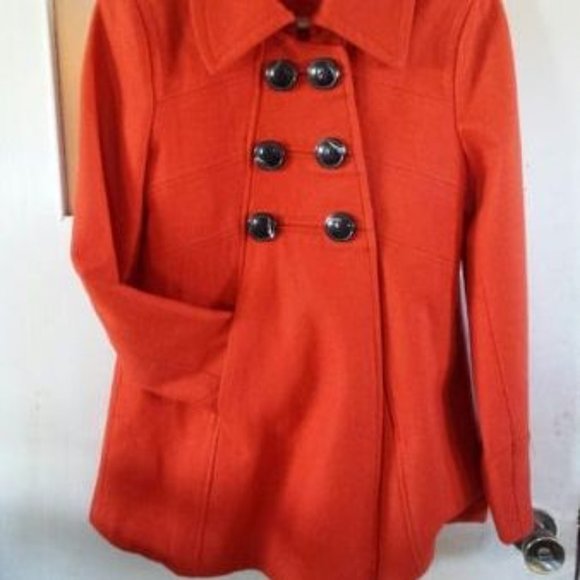 Brilliant Womens Medium Wool Double Breasted Aline Car Coat ~Ci Sono by Cavalini - Picture 6 of 8
